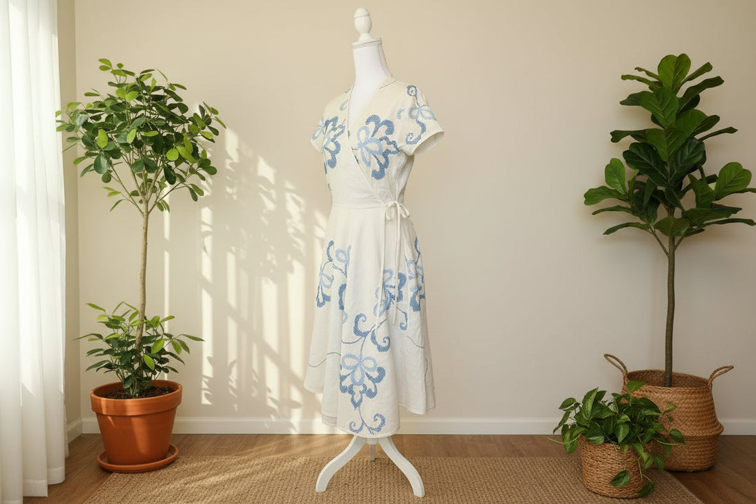 Clothing made from vintage table linens