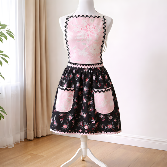 Adult apron made from vintage table cloths   One size fits most