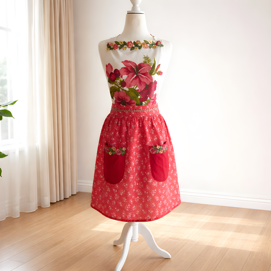 Adult apron made from vintage linens One size fits most