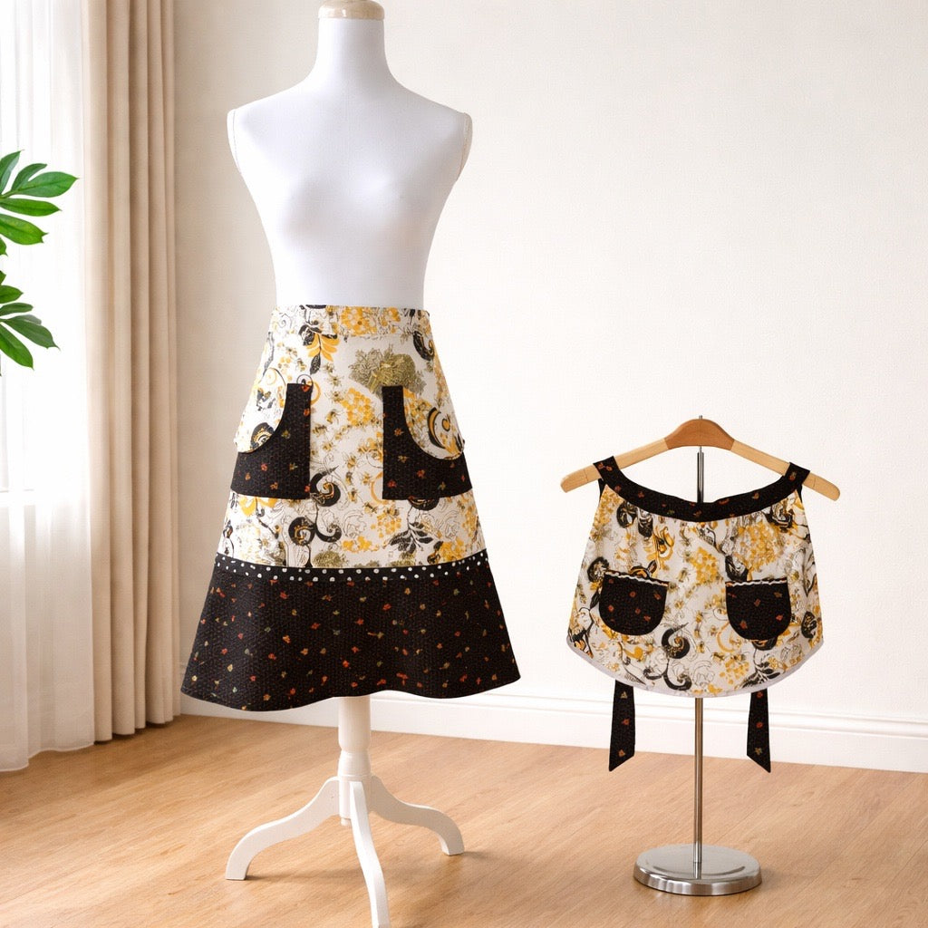 Child size 7-8 apron with bee theme